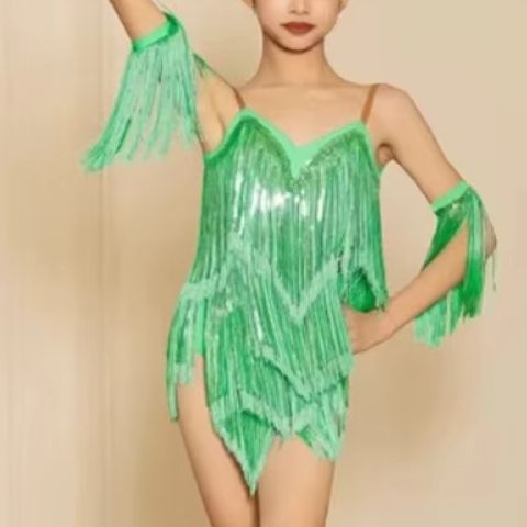 New Latin Performance Dance Dr - Outdoor Sport Dress 评论和价格
