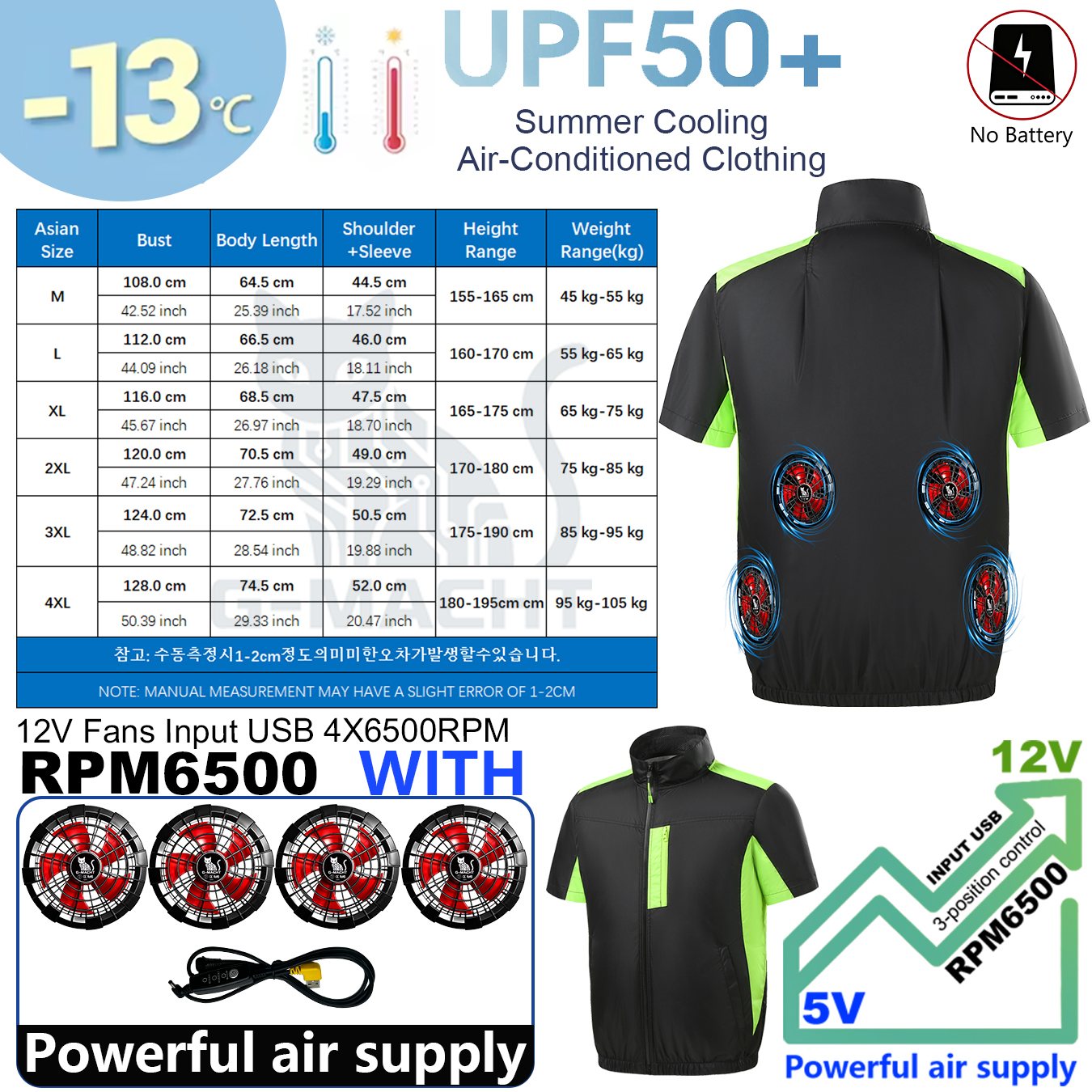Summer 4 Fans Air Conditioning - Outdoor Sport Windbreaker 评论和价格