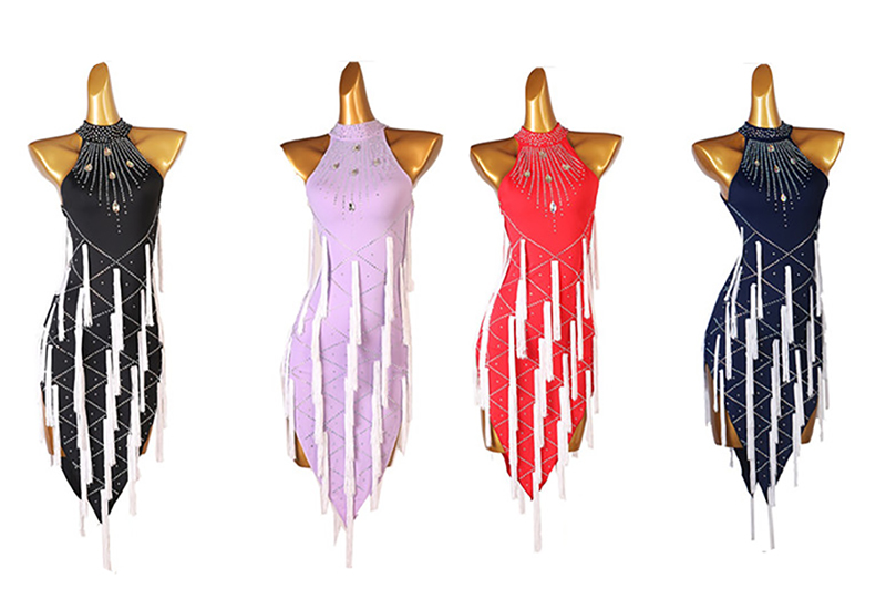 New Latin Performance Dance Dr - Outdoor Sport Dress 评论和价格