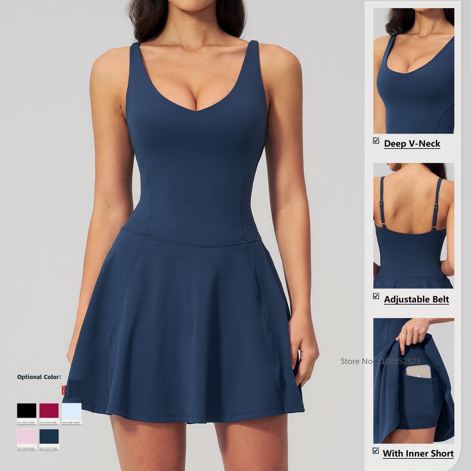 Women Quick-dry Sleeveless Spo - Outdoor Sport Dress 评论和价格