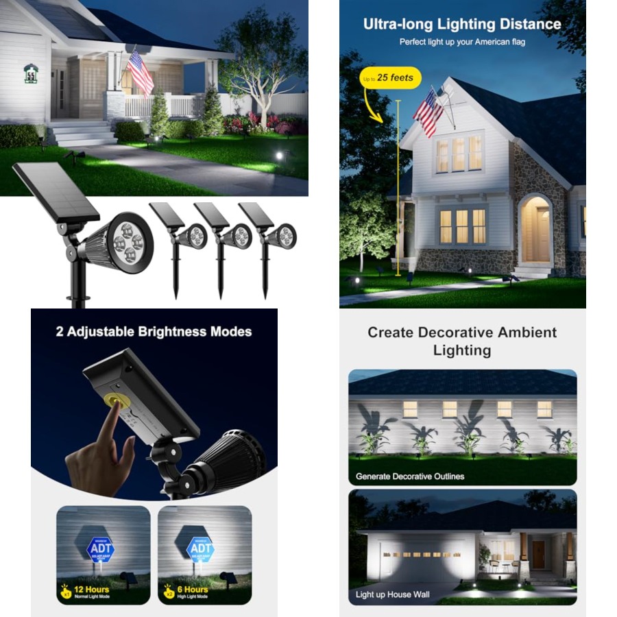 Solar Spotlights Outdoor Water - Outdoor Spotlight 评论和价格